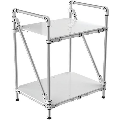 Desserte Tubulaire à Tablette Pleine 700x500x1000