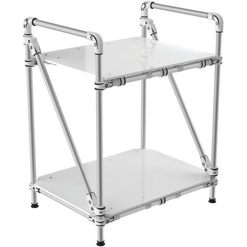 Desserte Tubulaire à Tablette Pleine 900x600x1000