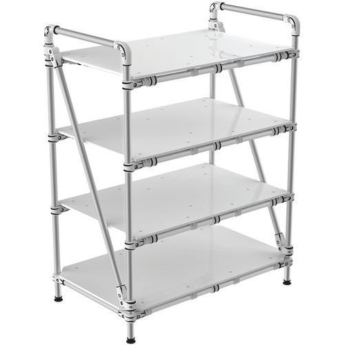 Desserte Tubulaire à Tablette Pleine 1000x600x1300