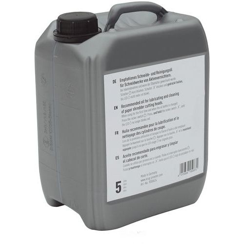 Ideal - Bidon Huile de Coupe 5L pour Destructeurs de Documents - Spécialement formulée pour une performance optimale