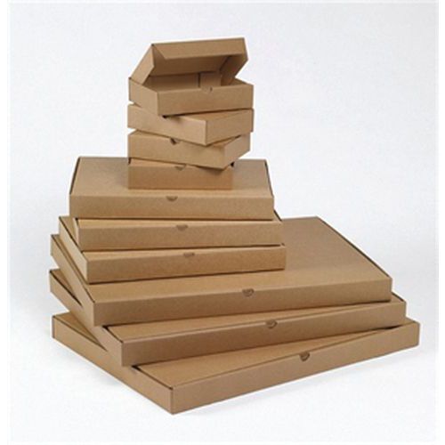 VPK - Boîte d'expédition extra-plate 215x155x50mm en carton marron - 75% recyclé, licence FSC