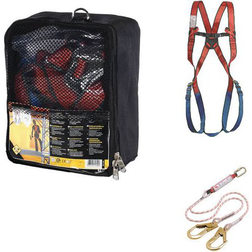 Kit Antichute Échafaudage Harnais Et Longe Double
