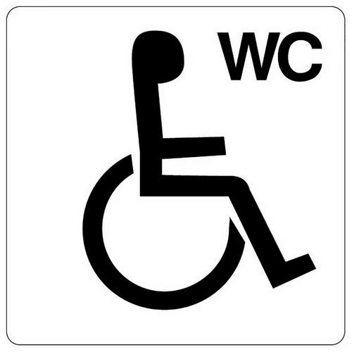 Novap - Sticker WC Handicapés - 100x100mm - Vinyle Adhésif - Accessibilité Facile