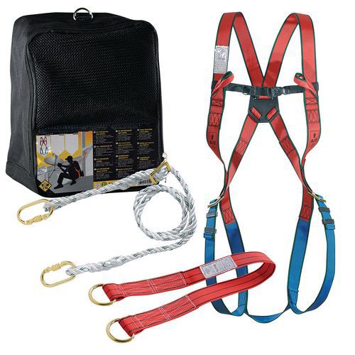 Kit Antichute Avec Harnais Longe Et Sangle D'ancrage
