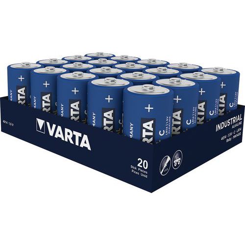 Pile alcaline industrielle C LR14 - Pack de 20 - Varta Pile alcaline industrielle C LR14 - Pack de 20 - Varta