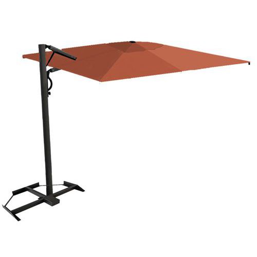 Parasol Astro Carbon 3 X 3 M Sans Volant - Toile Terracotta