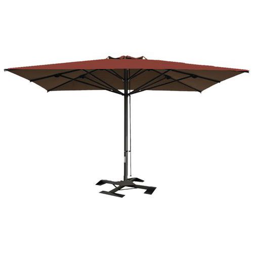 Parasol Capri Dark 6 X 6 M Sans Volant - Toile Terracotta