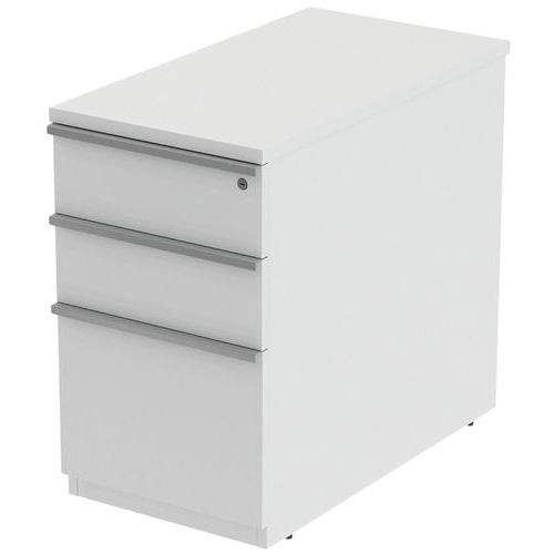 Caisson Fixe 3 Tiroirs 43 X 80 Ht 72 Cm Blanc