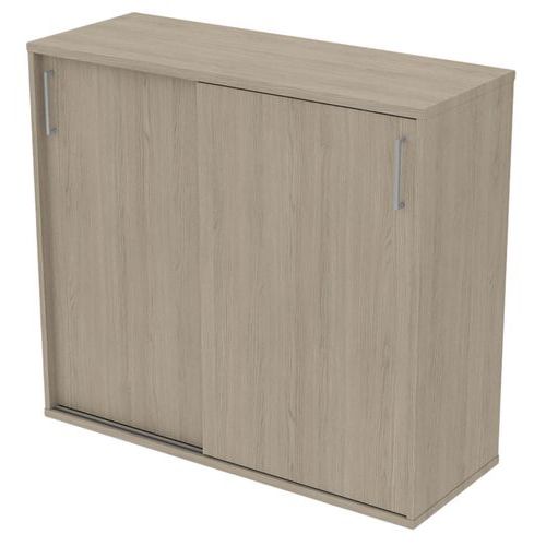 Armoire Portes Coulissantes 120 X 45 Ht 110 Cm Chêne Gris