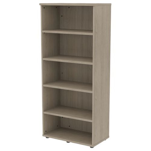 Bibliothèque 80 X 45 Ht 180 Cm Chêne Gris