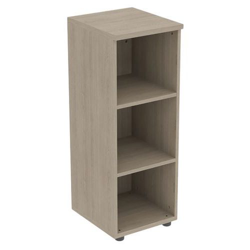 Meuble À 3 Cases Sans Porte 40 X 45 Ht 110 Cm Chêne Gris