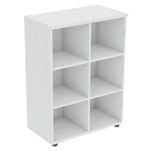 Meuble À 6 Cases Sans Porte 80 X 45 Ht 110 Cm Blanc