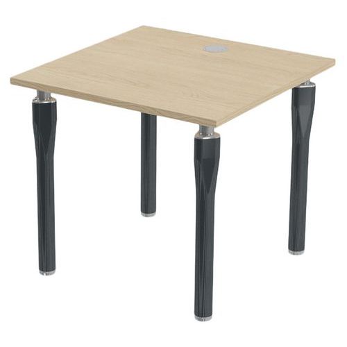 MBA - Bureau Noga 80x80cm Chêne Anthracite - Éco-responsable 62% Recyclé - Garantie 10 ans