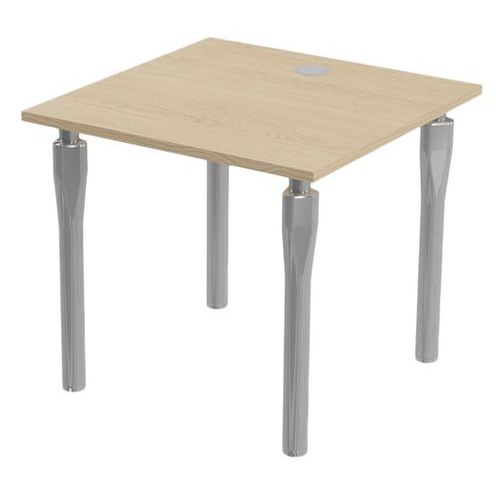 MBA - Bureau Noga 80x80cm Chêne Alu - 72cm Hauteur - Éco-responsable - Garantie 10 ans