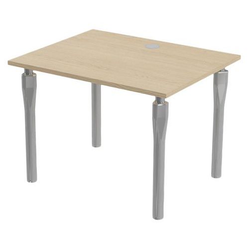 MBA - Bureau Noga 100x80cm Chêne Alu - Éco-responsable 62% Recyclé - Garantie 10 ans