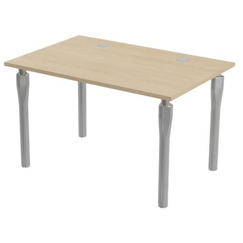 MBA - Bureau Noga 120x80cm Chêne Alu - Éco-responsable - 10 ans Garantie