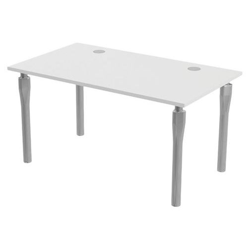 MBA - Bureau Noga 140 x 80 cm Blanc Alu - Éco-responsable 62% Recyclé - 10 Ans Garantie