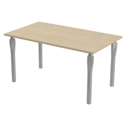 MBA - Bureau Noga 140 x 80 cm Chêne Alu - Éco-responsable - 10 ans garantie