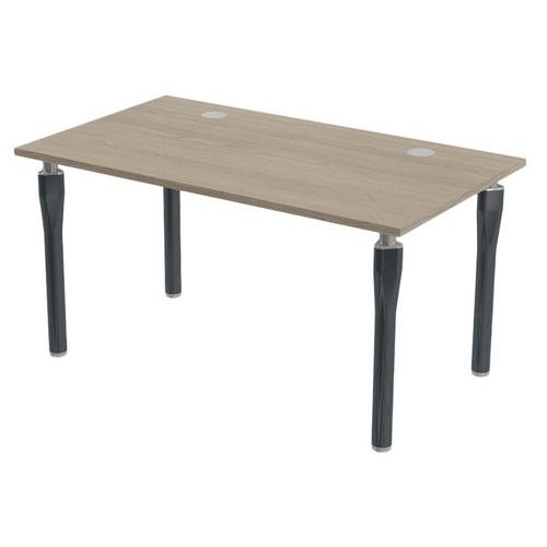 Bureau Noga 140 X 80 Cm Chêne Gris Anthracite