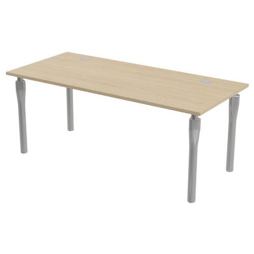 MBA - Bureau Noga 160x80cm Chêne Alu - Éco-responsable 62% Recyclé - Garantie 10 ans