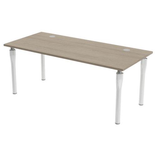 Bureau Noga 160 X 80 Cm Chêne Gris Blanc