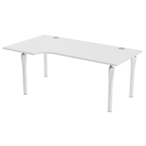 Bureau Noga Compact Gauche 180 X 100 Cm Blanc Blanc