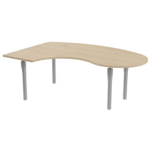 Bureau Noga Compact Gauche Accueil 200 X 140 Cm Chêne Alu