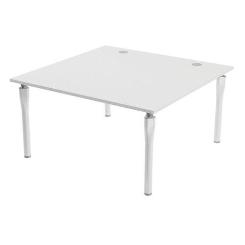 Table De Réunion Noga 140 X 140 Cm Blanc Blanc