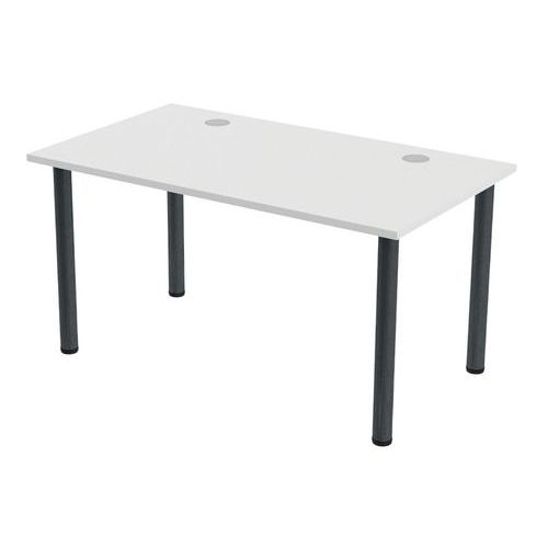 Bureau Tubo 140 X 80 Cm Blanc Anthracite