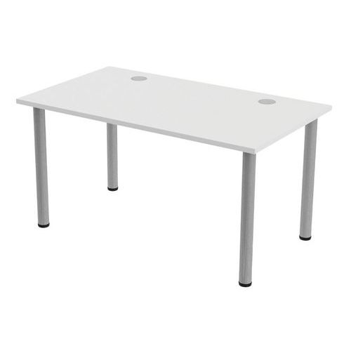 Bureau Tubo 140 X 80 Cm Blanc Alu