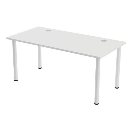 Bureau Tubo 160 X 80 Cm Blanc Blanc