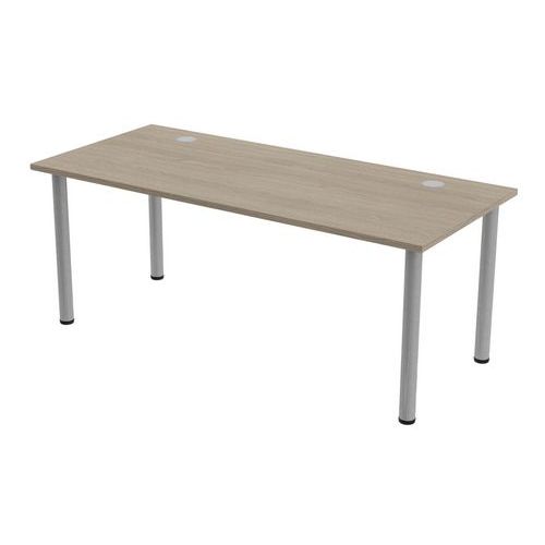 Bureau Tubo 180 X 80 Cm Chêne Gris Alu