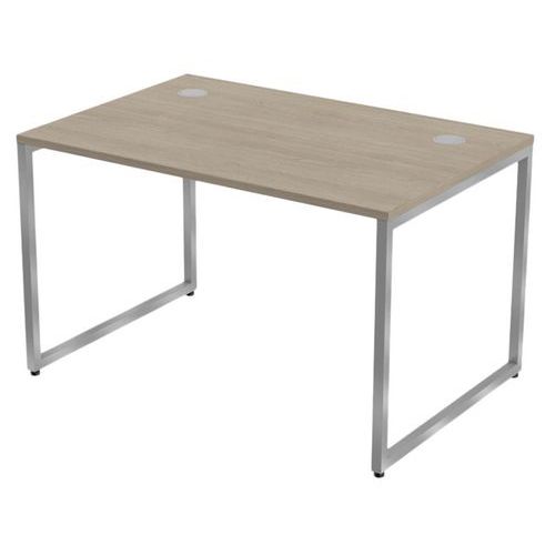 Bureau Kad Pieds Cadres 120 X 80 Cm Chêne Gris Alu