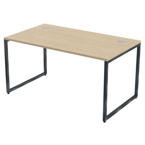 Bureau Kad Pieds Cadres 140 X 80 Cm Chêne Anthracite