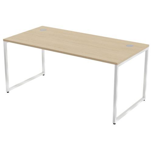 Bureau Kad Pieds Cadres 160 X 80 Cm Chêne Blanc