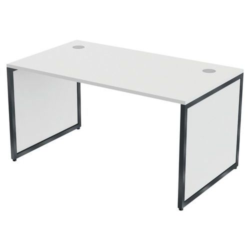 Bureau Kad Pieds Panneaux 140 X 80 Cm Blanc Anthracite