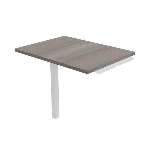 Ext. Retour Partage/astro 80x60 Cm Cèdre 1 Pied Métal Blanc