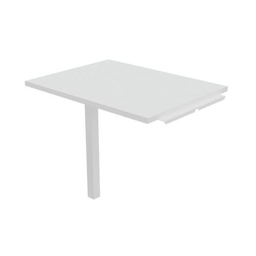 Buronomic - Extension de bureau Astro Partage 80x60 cm Blanc - 1 pied métal - Plateau mélaminé - Éco-responsable