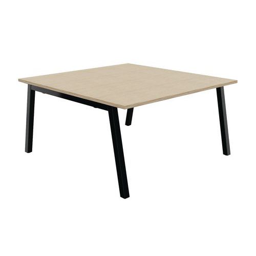 Table Partage 140 X 143 Cm Chêne / Noir