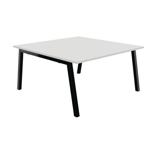 Table Partage 140 X 143 Cm Blanc / Noir