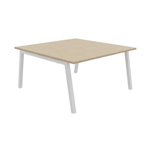 Table Partage 140 X 143 Cm Chêne / Blanc