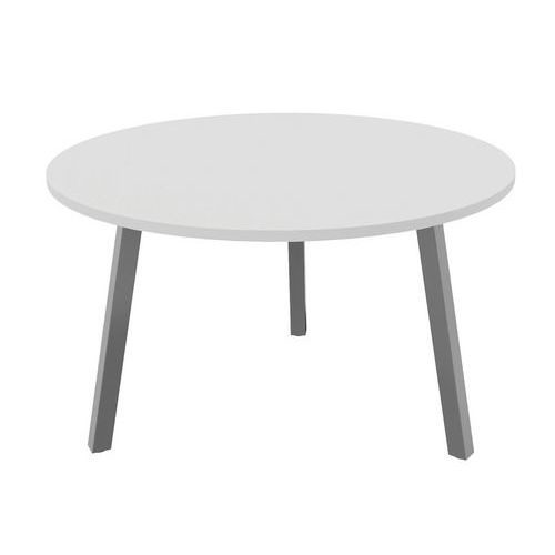 Table Partage Ã˜ 120 Cm Blanc / Alu