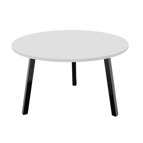 Table Partage Ã˜ 120 Cm Blanc / Noir