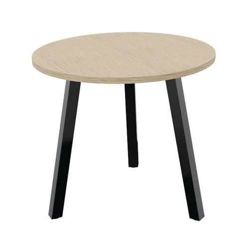 Table Partage Ã˜ 80 Cm Chêne / Noir