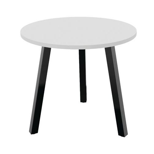 Table Partage Ã˜ 80 Cm Blanc / Noir