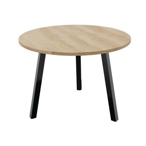 Table Partage Ã˜ 100 Cm Chêne Vieilli / Noir