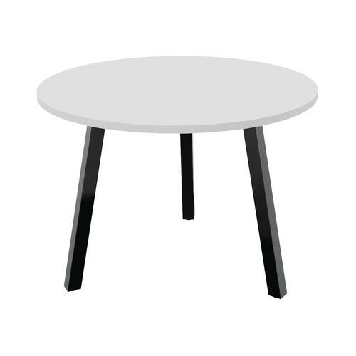 Table Partage Ã˜ 100 Cm Blanc / Noir
