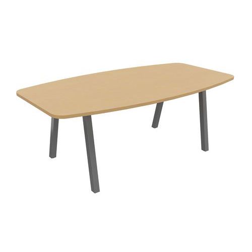 Table Tonneau Partage 200 X 100 Cm Hêtre / Alu