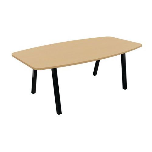 Table Tonneau Partage 200 X 100 Cm Hêtre / Noir