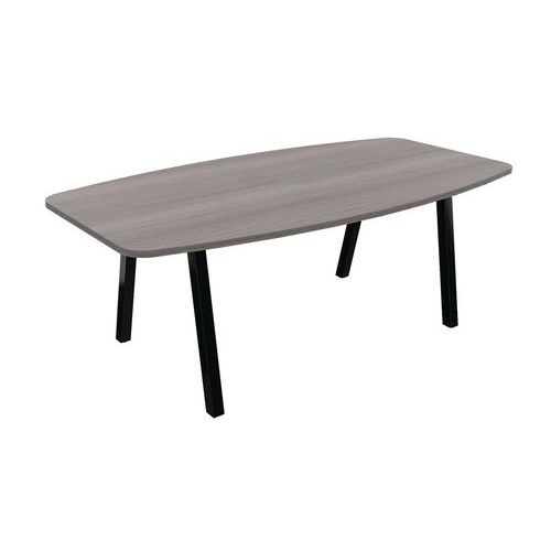 Table Tonneau Partage 200 X 100 Cm Cèdre / Noir